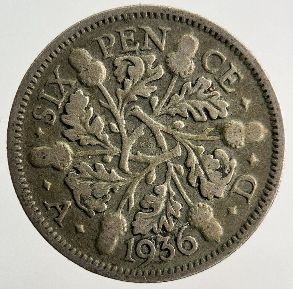 1936 George V Sixpence Silver Coin | Collectable Grade