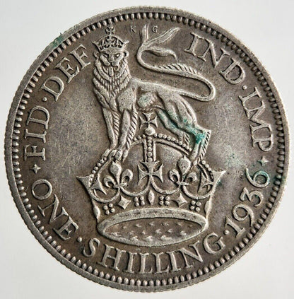 1936 George V Shilling Silver Coin | Very High Grade