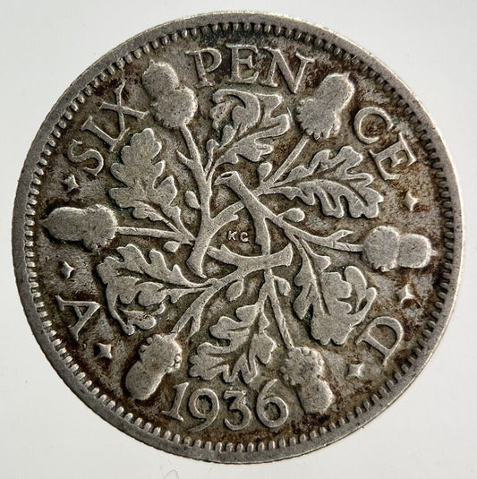 1936 George V Sixpence Silver Coin | Collectable Grade
