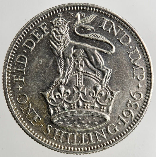 1936 George V Shilling Silver Coin | Very High Grade