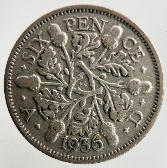 1936 George V Sixpence Silver Coin | Collectable Grade