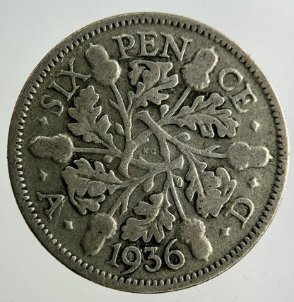 1936 George V Sixpence Silver Coin | Collectable Grade