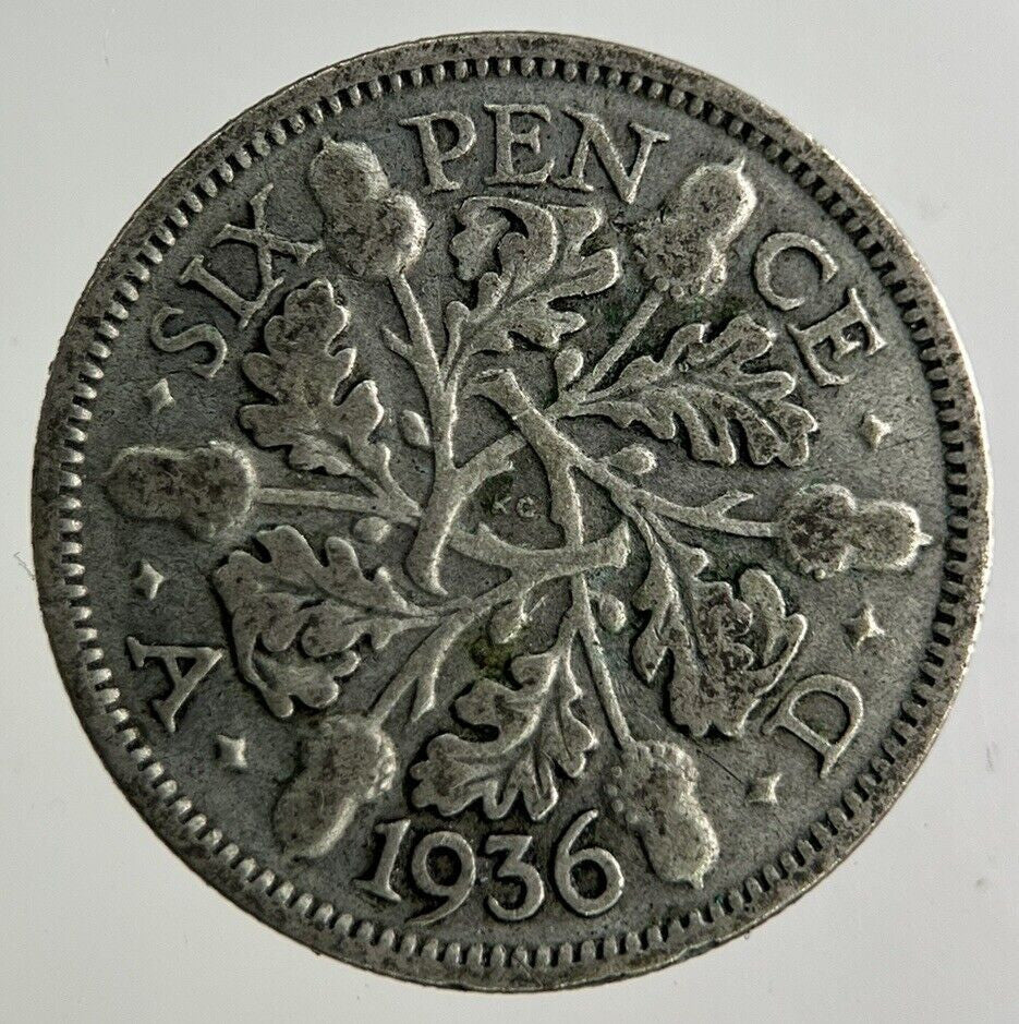 1936 George V Sixpence Silver Coin | Collectable Grade