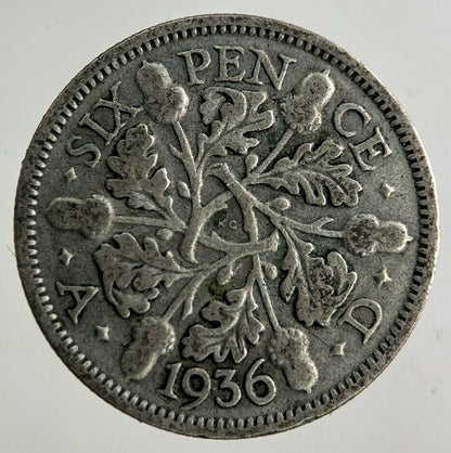 1936 George V Sixpence Silver Coin | Collectable Grade