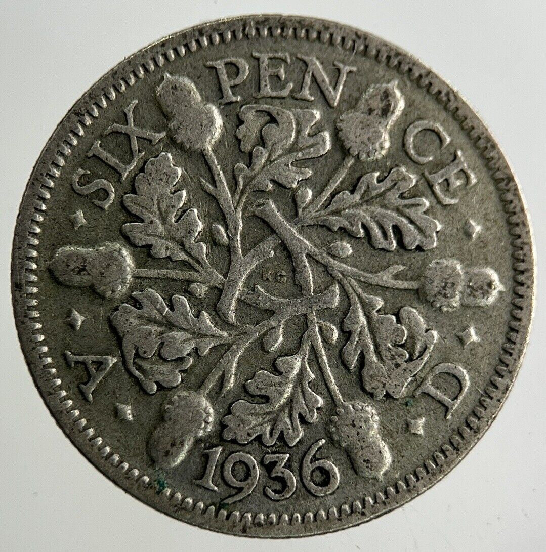 1936 George V Sixpence Silver Coin | Collectable Grade