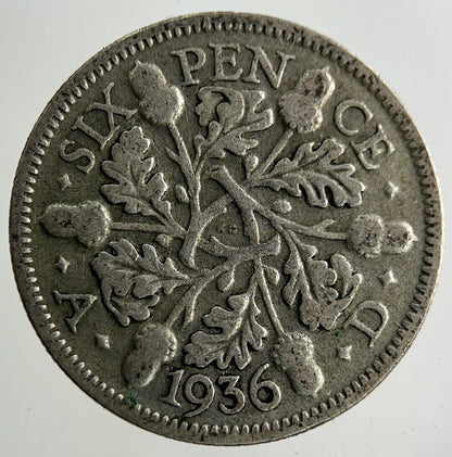 1936 George V Sixpence Silver Coin | Collectable Grade