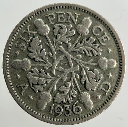 1936 George V Sixpence Silver Coin | Collectable Grade
