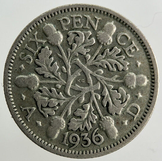 1936 George V Sixpence Silver Coin | Collectable Grade