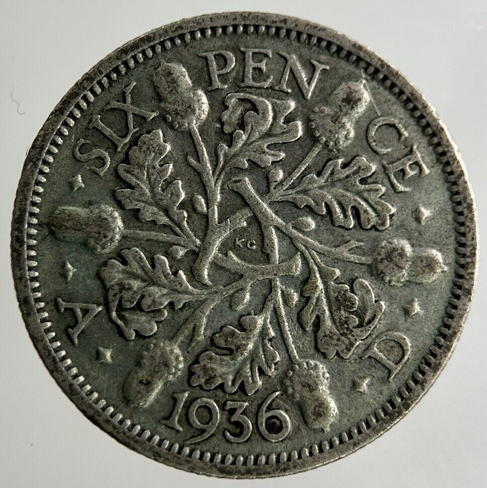 1936 George V Sixpence Silver Coin | Collectable Grade
