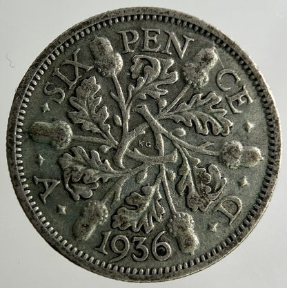 1936 George V Sixpence Silver Coin | Collectable Grade