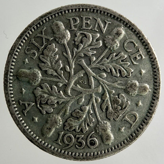 1936 George V Sixpence Silver Coin | Collectable Grade