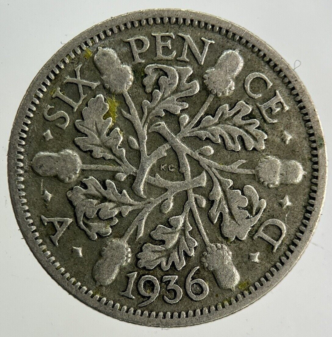 1936 George V Sixpence Silver Coin | Collectable Grade