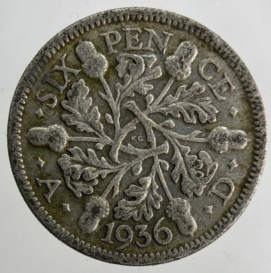 1936 George V Sixpence Silver Coin | Collectable Grade