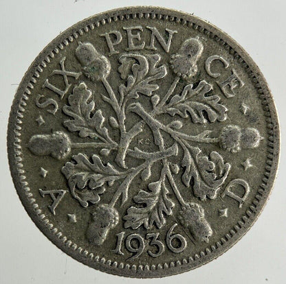 1936 George V Sixpence Silver Coin | Collectable Grade