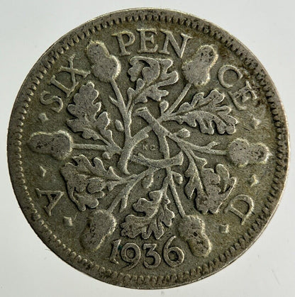 1936 George V Sixpence Silver Coin | Collectable Grade