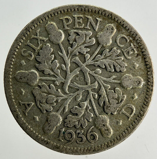 1936 George V Sixpence Silver Coin | Collectable Grade