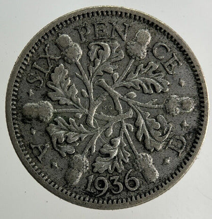 1936 George V Sixpence Silver Coin | Fine Collectable Grade