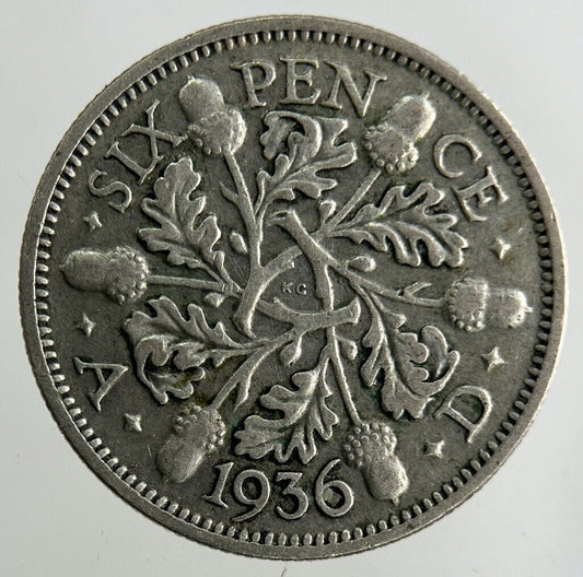 1936 George V Sixpence Silver Coin | Fine Collectable Grade