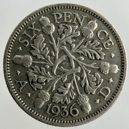 1936 George V Sixpence Silver Coin | Fine Collectable Grade