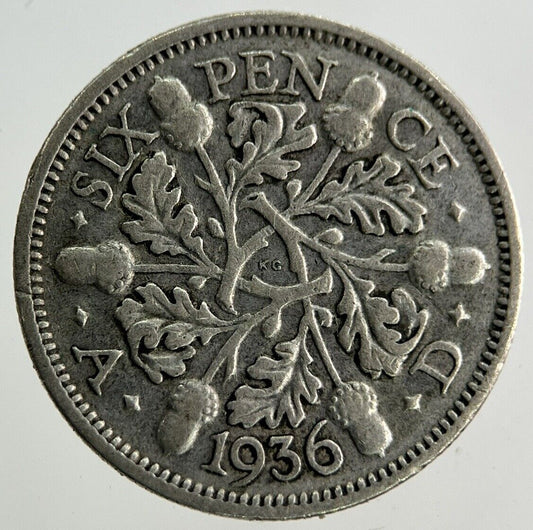 1936 George V Sixpence Silver Coin | Fine Collectable Grade