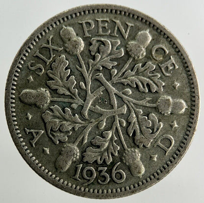 1936 George V Sixpence Silver Coin | Collectable Grade