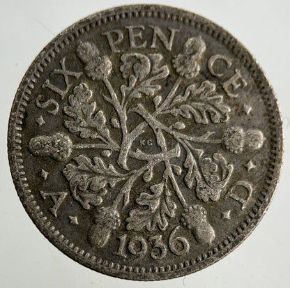 1936 George V Sixpence Silver Coin | Collectable Grade