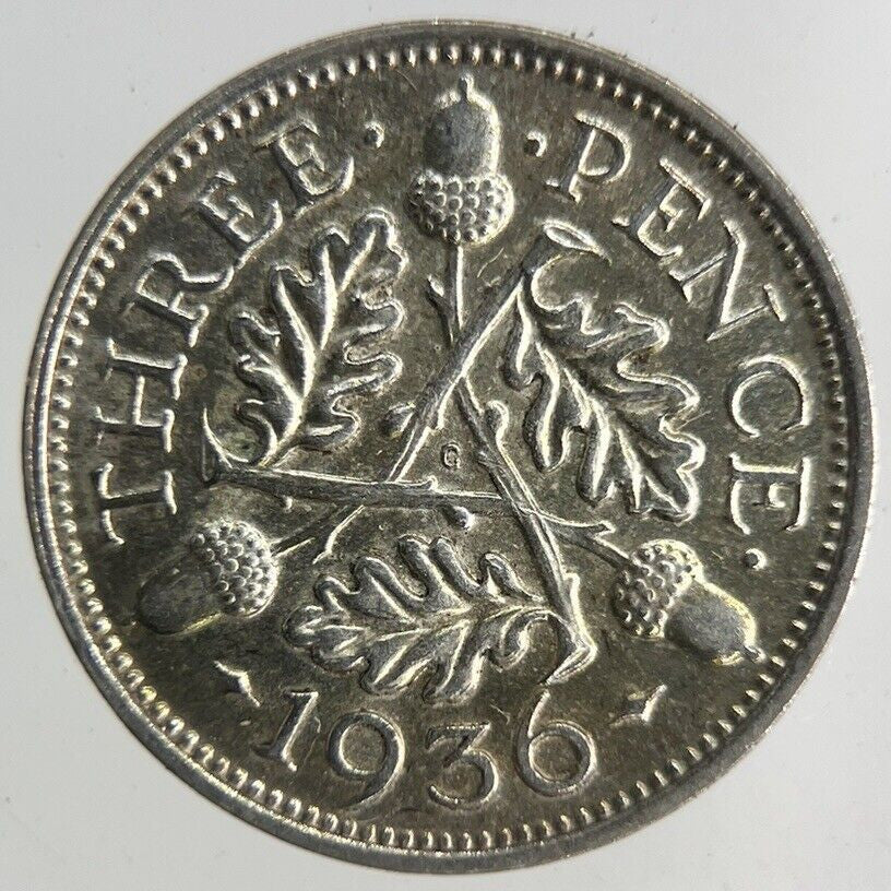 1936 George V Threepence Silver Coin | Very High Grade