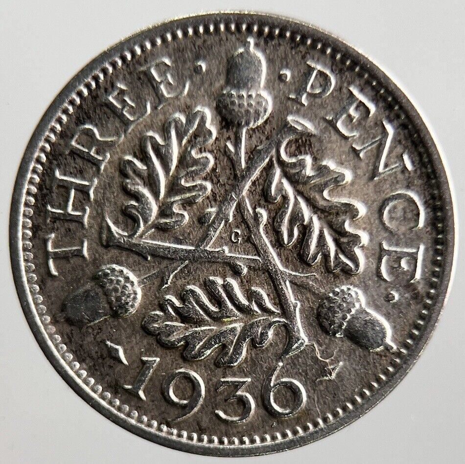 1936 George V Threepence Silver Coin | Very High Grade | a4075
