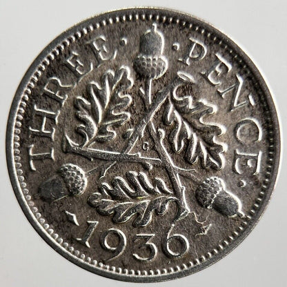 1936 George V Threepence Silver Coin | Very High Grade | a4075