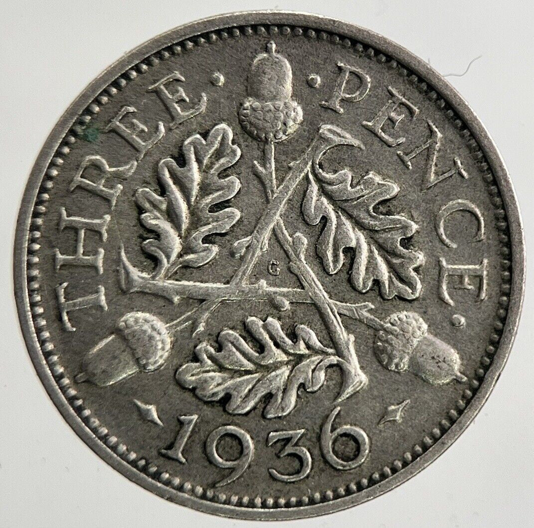 1936 George V Threepence Silver Coin | Very High Grade