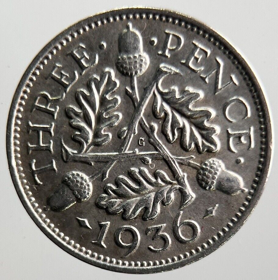 1936 George V Threepence Silver Coin | Very High Grade | a4076