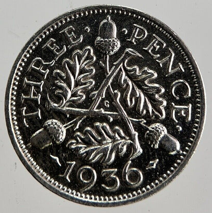 1936 George V Threepence Silver Coin | Very High Grade | a7136