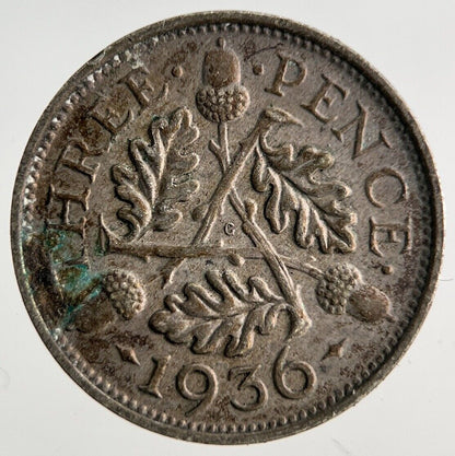 1936 George V Threepence Silver Coin | Very High Grade