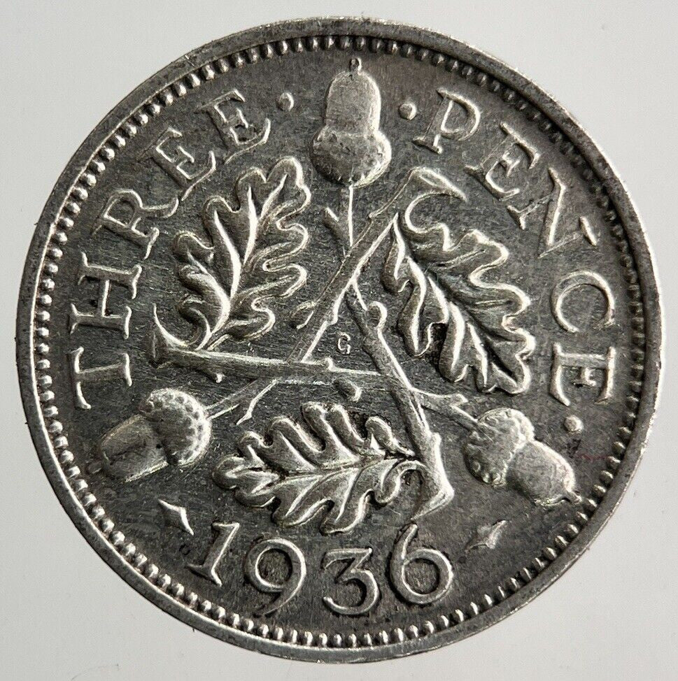 1936 George V Threepence Silver Coin | Fine Collectable Grade
