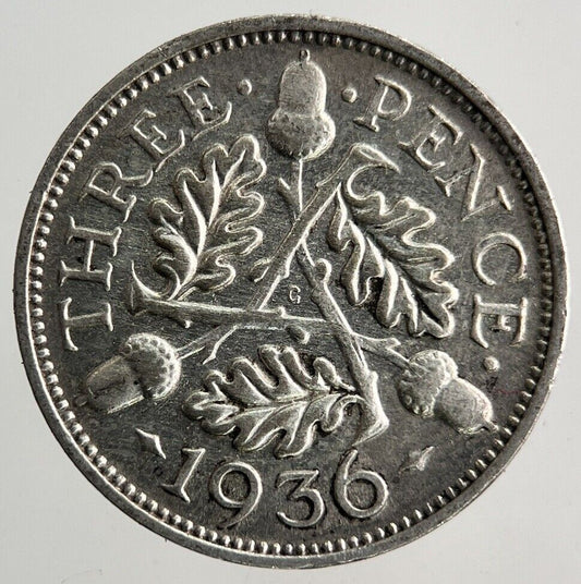 1936 George V Threepence Silver Coin | Fine Collectable Grade