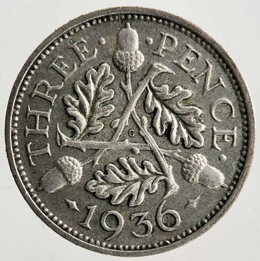 1936 George V Threepence Silver Coin | Very High Grade