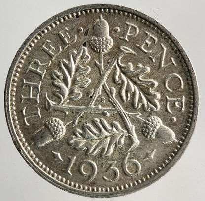1936 George V Threepence Silver Coin | Very High Grade
