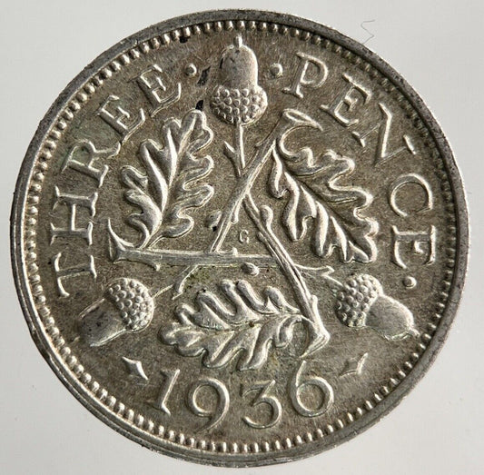 1936 George V Threepence Silver Coin | Very High Grade