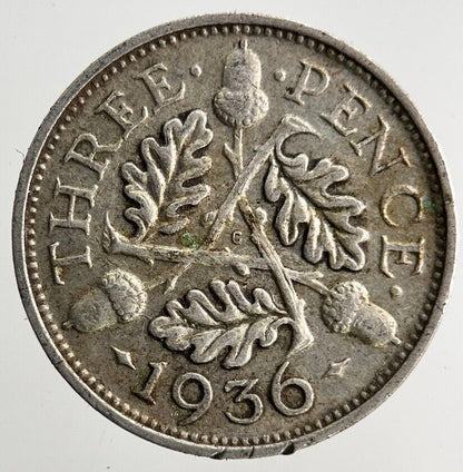 1936 George V Threepence Silver Coin | Fine Collectable Grade