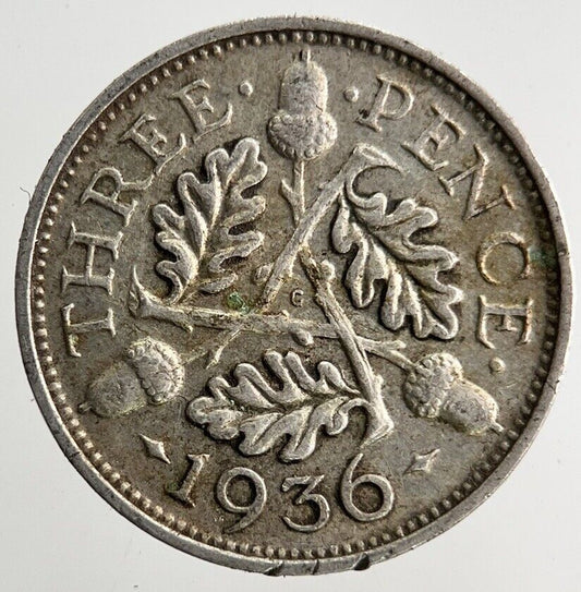1936 George V Threepence Silver Coin | Fine Collectable Grade