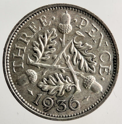 1936 George V Threepence Silver Coin | Very High Grade