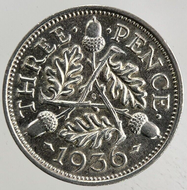 1936 George V Threepence Silver Coin | Very High Grade