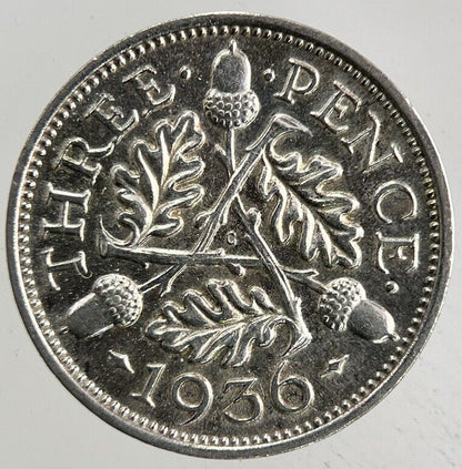 1936 George V Threepence Silver Coin | Very High Grade