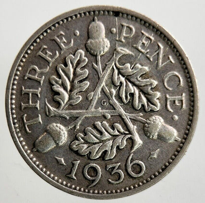 1936 George V Threepence Silver Coin | Fine Collectable Grade