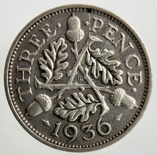 1936 George V Threepence Silver Coin | Fine Collectable Grade