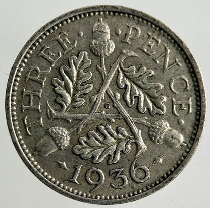 1936 George V Threepence Silver Coin | Fine Collectable Grade