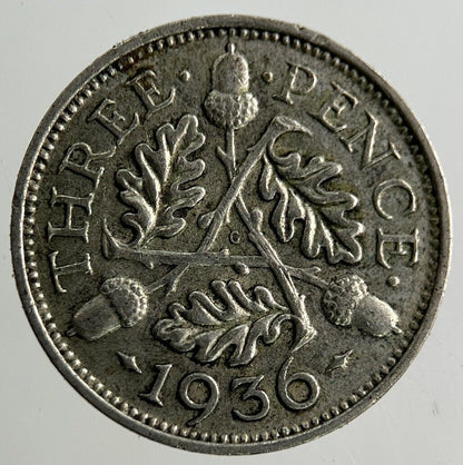 1936 George V Threepence Silver Coin | Fine Collectable Grade