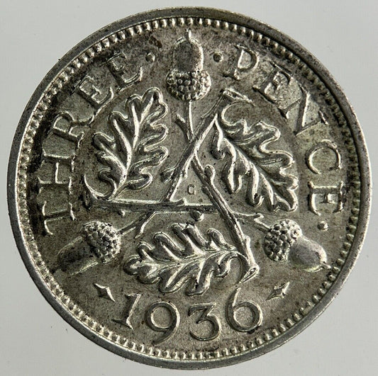 1936 George V Threepence Silver Coin | Very High Grade