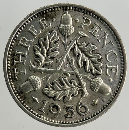 1936 George V Threepence Silver Coin | Very High Grade