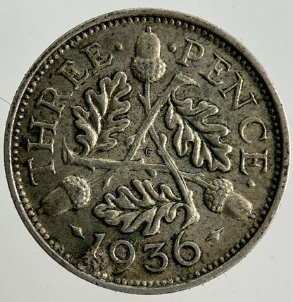 1936 George V Threepence Silver Coin | Very High Grade